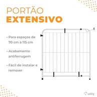 Portão Pet Extensível 70-115cm | Segurança e Liberdade para Cães e Bebês - imagem 4
