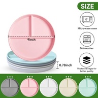 Pratos Divididos Inquebráveis 23cm - Controle de Porção Seguro para Micro-ondas e Lava-louças - imagem 3