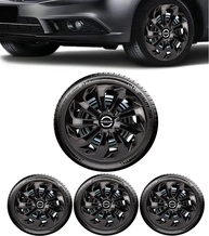 Jogo 4 Calotas Esportivas Velox Aro 14 - Preto Brilhante para Nissan March, Versa, Sentra e Livina - imagem 1