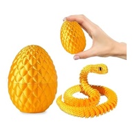 Serpente Dourada Luminosa em 3D - Ovo Mágico com Cobra Articulada de Cristal para Decoração de Mesa - imagem 5