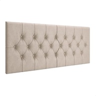 Cabeceira Casal Capitonê Estofada Paris Suede Areia - Design Sofisticado e Conforto para Seu Quarto - imagem 2