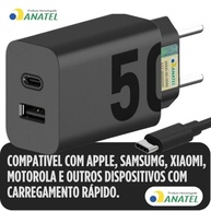 Carregador Turbo 50W Tipo C e USB: Carregamento Ultra Rápido para Todos Seus Dispositivos - imagem 5