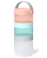 Kit Porta Leite em Pó e Snacks 3 em 1 Skip Hop Azul e Rosa - Praticidade e Estilo para o Dia a Dia - imagem 2