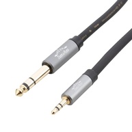 Cabo P2 para P10 Stereo 3.5mm para 6.35mm TRS - Conexão de Áudio Profissional e Imersiva (1.5m/3m) - imagem 2