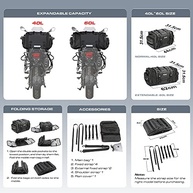 Bolsa Traseira Expansível Rhinowalk 60L: Aventura Impermeável para Sua Moto - imagem 3