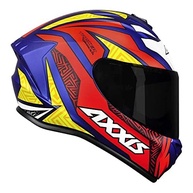 Capacete Axxis Draken Tracer Azul/Vermelho/Amarelo Fosco - Segurança e Estilo para Sua Pilotagem - imagem 2