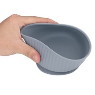 Tigela para Bebê com Base de Sucção - Silicone Seguro Anti-Derramamento Multifuncional para Refeições sem Bagunça (Cinza Azul) - imagem 5