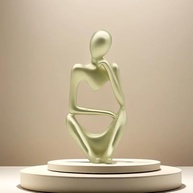 Suporte para Livros Escultura Abstrata Pensador - Decoração Moderna para Escritório e Casa - imagem 3