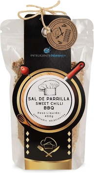 Inteligente Primme Sal de Parrilla Sweet Chilli BBQ, Tempero para Churrasco, 400g - imagem 1