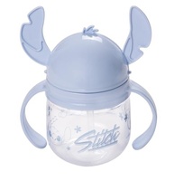 Caneca Infantil Stitch com Tampa e Canudo 350ml - Azul | Segura, Divertida e Ideal para Crianças - imagem 3