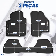 Jogo de Tapetes Automotivos Emborrachados Premium para Jetta 2011-2017 - 3 Peças Impermeáveis - imagem 3