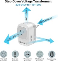 Adaptador de Tomada Universal Mapambo: Converte Voltagem EUA para Europa com Carregamento Rápido 2 USB-A + 2 USB-C - imagem 3