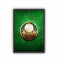 Quadro Decorativo Futebol Verdão A3 com Moldura Preta - Design Exclusivo para Torcedores - imagem 1