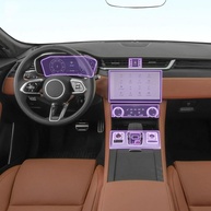 Película Protetora TPU Transparente para Console Central Jaguar F-PACE 2024 - Proteção Premium com Adesivo LCD - imagem 1
