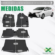 Tapete de Borracha Inteiriço Traseiro e Porta Malas para Toyota Yaris Hatch - Proteção e Estilo Premium - imagem 4