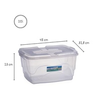 Kit 3 Caixas Organizadoras 20L com Tampa e Trava - Solução Perfeita para Armazenamento - imagem 3