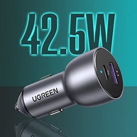 Carregador Veicular U.green 2 em 1: Carregamento Rápido PD 42.5W USB-A/C para iPhone e Android - imagem 3