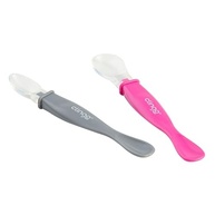 Colher Silicone Ponta Dupla Colors Rosa - 2 Unidades | Segura e Ergonômica para Bebês - imagem 3