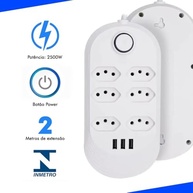 Filtro de Linha 6 Tomadas + 3 USB: Energia e Carregamento Inteligente para Seu Setup - imagem 4