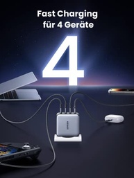 Carregador Rápido Ugreen GaN 100W USB-A + 3x USB-C - Potência e Versatilidade para Seus Dispositivos - imagem 5