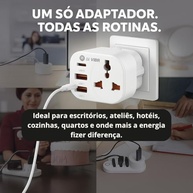 Adaptador Universal de Tomada 3 USB + 1 Tipo-C: Carregamento Rápido 3.4A para +150 Países - imagem 4