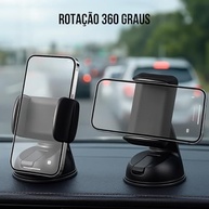 Suporte Veicular Universal 360° para Celular e GPS: Fixação Premium no Painel/Vidro com Trava Automática e Antivibração - imagem 4
