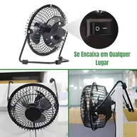 Mini Ventilador USB Silencioso 360° - Design Compacto em Metal para Mesa, Notebook e Viagens - imagem 4