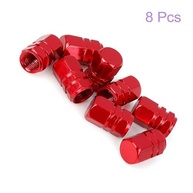 8 Tampas de Válvula de Pneu Alumínio Hexagonal Vermelha - Antiferrugem para Carros, Motos e Bicicletas - imagem 5