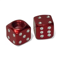 Tampas de Válvula de Dados Vermelhas para Mini Bicicleta e Go Kart - Pacote com 2 - imagem 1