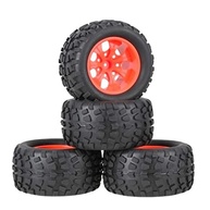 Pneus de Borracha Hexagonais 125mm para Carros RC 94108/94188 (4 Unidades) - Vermelho - imagem 5