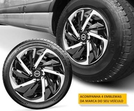 Jogo de Calotas Esportivas Nitro Preto/Prata Aro 14 para Nissan March, Versa, Sentra e Livina - imagem 4
