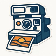 Adesivo Câmera Polaroid Estilo Retrô: Toque Vintage para Seus Objetos! - imagem 2