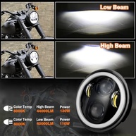 Farol LED 5.75" para Kawasaki Vulcan e Harley-Davidson: Brilho Intenso, 4 Modos e Homologado DOT - imagem 5