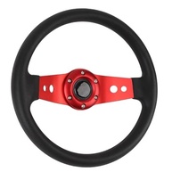 Volante de Corrida WALFRONT 13" PU Vermelho: Estilo e Controle para Seu Carro - imagem 5