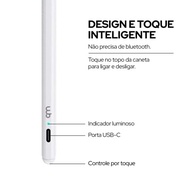 Caneta Pencil WB Para iPad com Palm Rejection e Ponta de Alta Precisão de 1.0mm - Branca (não compatível com iPads lançados antes de 2018) - imagem 4