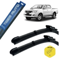 Palhetas Limpador Parabrisa Silicone Hilux Cabine Dupla 2015-2018 Tiger Auto Flat Silenciosas - imagem 1
