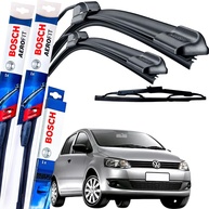 Kit Palhetas Limpador Parabrisa Bosch Aerofit Dianteiro + Traseiro VW Fox (2009-2012) - Limpeza Impecável! - imagem 1