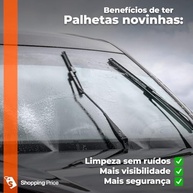 Kit 3 Palhetas Limpador Parabrisa Silicone Hyundai Creta 2017-2026 - imagem 3