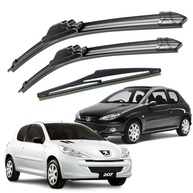 Kit 3 Palhetas Limpador Parabrisa Peugeot 206/207 (1998-2015) - Visibilidade Total! - imagem 2