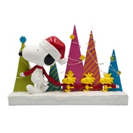 Estatueta LED Peanuts Holiday Tree Parade com Snoopy e Woodstock - 21,5 cm - imagem 1
