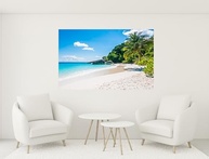 Quadro Decorativo Praia Paradisíaca 60x85cm - Tela Canvas Premium com Madeira Reflorestada - imagem 5