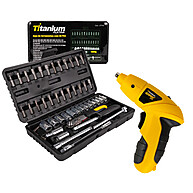 Parafusadeira 4,8V + Kit Ferramentas 48pçs Titanium - imagem 1