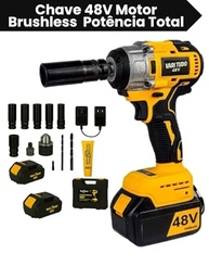 Furadeira Parafusadeira e Chave de Impacto 48V Brushless: Potência Profissional Sem Fio - imagem 3