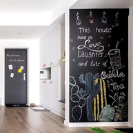 Papel de Parede Adesivo Chalkboard Vinil Lousa Escrever com Giz - Preto Fosco 2m x 1m - imagem 2