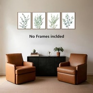 4 Peças de Arte de Parede Botânica Verde Sálvia - Eucalipto Minimalista para Decoração de Quarto, Sala e Banheiro - imagem 3