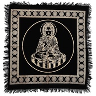 Toalha de Parede Wiccan Buda Dourado - 45,72 cm em Algodão com Franjas e Arte Manual - imagem 1