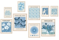 Conjunto de Pôsteres de Arte Azul Moderna - 9 Peças para Decoração de Parede no Estilo Matisse - imagem 1