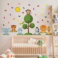 Adesivo de Parede Safari Baby para Quarto Infantil - 36 Peças com Manual e Espátula - imagem 3