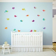 Adesivo de Parede Passarinhos Coloridos - 18 Unidades para Decoração Criativa - imagem 3