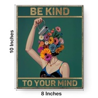 Arte de Parede Boho 'Be Kind to Your Mind' - 20x25cm - Decoração Inspiradora para Casa e Escritório - imagem 3